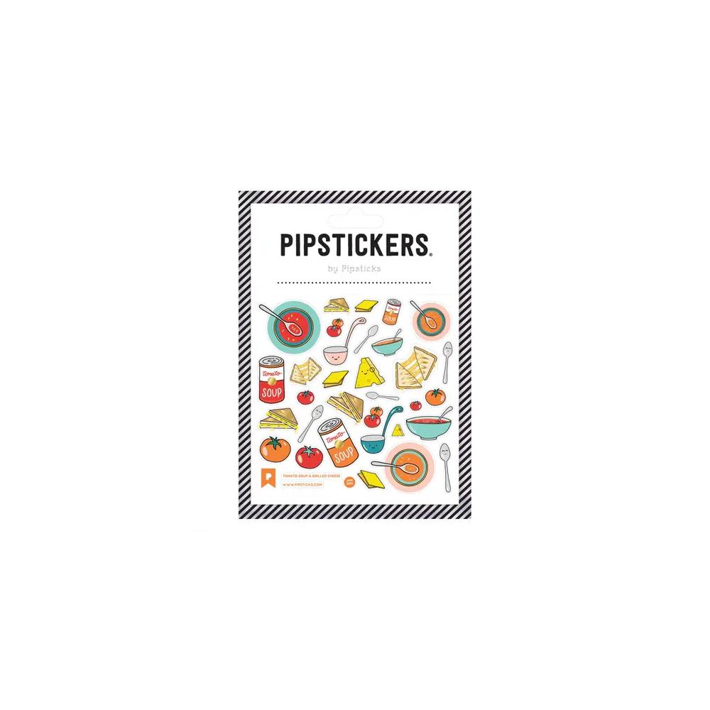 Pipsticks, Stickers, Art & School, 4"x4", Tomato Soup & Grilled Cheese, 768070